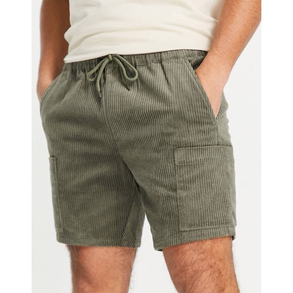 Osos Cordoroy Shorts, Wide Wale, Olive, Size, NWT, $27, B69 - Picture 4 of 8